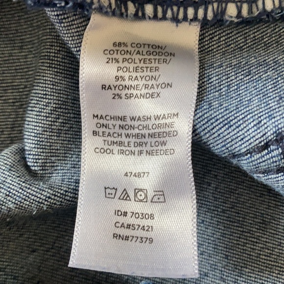 Ann Taylor skinny blue denim jeans size 8 high waisted - Picture 7 of 9